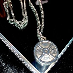 45lb Weight Plate Pendant & chain.